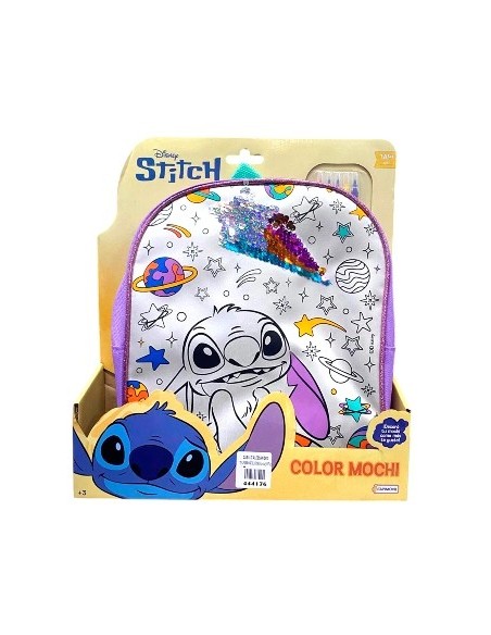 Mochila Color Stitch 5 Marcadores Lavables Y 1 Plancha De Gemas Autoadhesivas. Tamano: 32x29x7 Cm. Dmd00178 Tap02