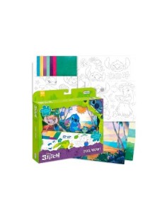 Set De Arte Foil Wow Stich 50 Hojas De Foil Metalizado De 10 Colores Diferentes  5 Planchas Con Figuras Troqueladas Autoadhes