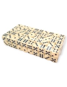 Dados 16mm Plastico Hueso 1968 810-0031 Fay02 (b100)