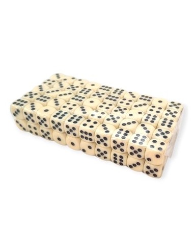 Dados 16mm Plastico Hueso 1968 810-0031 Fay02 (b100)