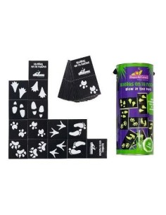 Domino 28 Fichas Fluo Huellas En La Noche-optico Jdc01