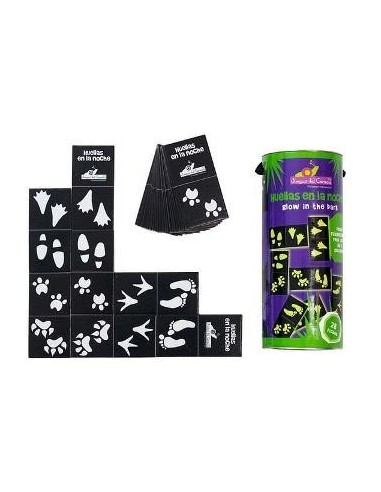 Domino 28 Fichas Fluo Huellas En La Noche-optico Jdc01