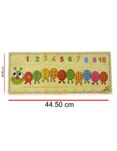 Rompecabezas Madera 45x18cm Animales/numerico M345/m347