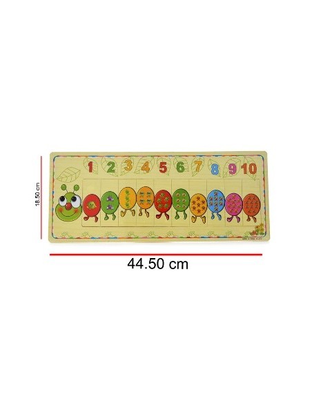 Rompecabezas Madera 45x18cm Animales/numerico M345/m347