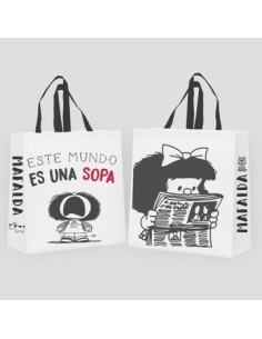 Bolsa 40x40 Fiselina Mafalda Sopa-stitch C/manija-fuelle Ftf4040elcmf- Ftf4040elcstc Eco1