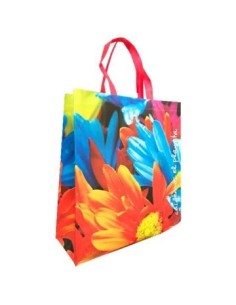 Bolsa 40x40 Fiselina Laminada Flores-bicicleta-frases Flf4040e Eco01