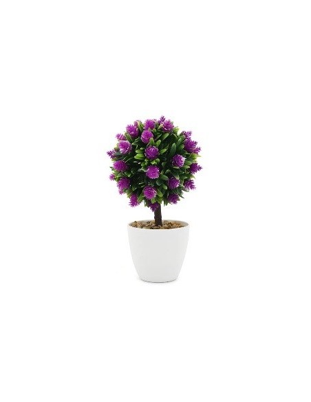 Maceta 25cm C/arbolito Y Flores Violeta 14898 Tar02