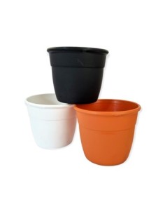 Maceta Plastica N.12  Simil Barro/color Red.  Beruplast