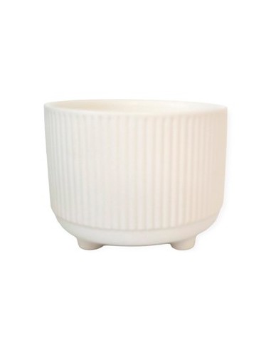 Maceta 11x9cm Rayas C/patas Col. Surt Z7715 Cry01