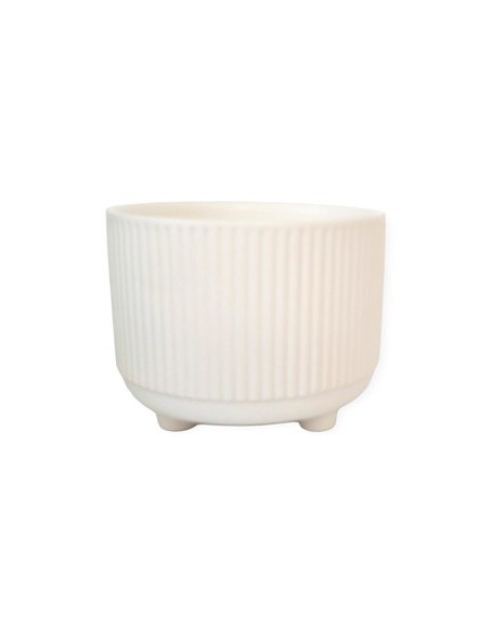 Maceta 11x9cm Rayas C/patas Col. Surt Z7715 Cry01