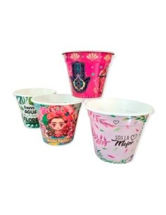Maceta Plast. N.12  Red. Estampada Surt. Beruplast (m)