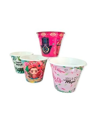 Maceta Plast. N.12  Red. Estampada Surt. Beruplast (m)