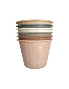 Maceta Plastica N. 21 Facetado Madera Beruplast (b100)