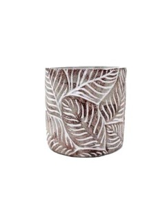 Maceta 12x12x14cm Cemento Flores/estriado 2 Mod Mc11c Mc12c Gal01