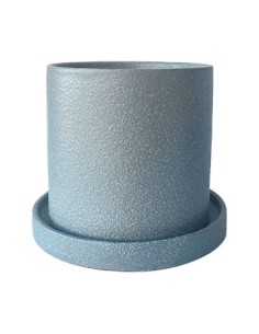 Maceta 13cm Ceramica Texturada Recta C/plato T334 T333 Jun02