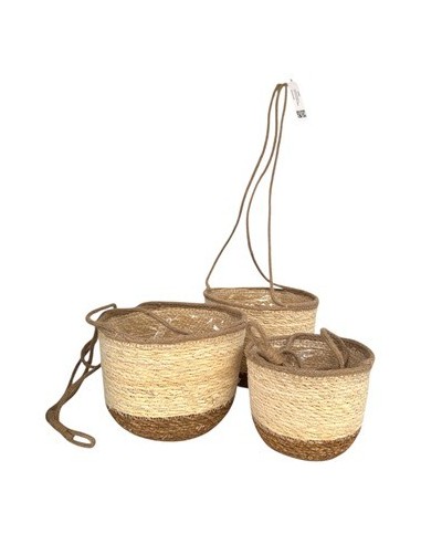 Canasto Colgante 17cm Black/natural Ce69513 Ce69523 Cec03