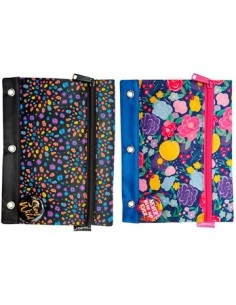 Cartuchera Plana P/carpeta Floral Prendedor 4720-4722 Csl01