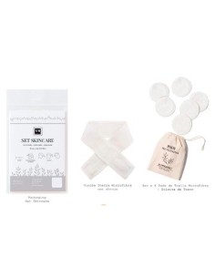 Set Skincare Toalla Turbante+vincha+6 Pads Reutilizables 1038-99 Vh01