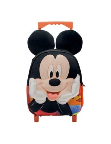 Mochila 12 C/carro 3d Peluche Mickey Km704 Ck01