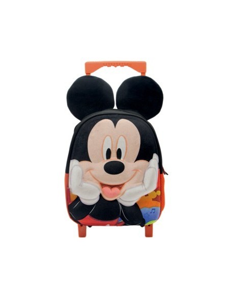 Mochila 12 C/carro 3d Peluche Mickey Km704 Ck01