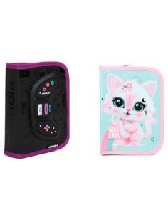 Cartuchera 1 Piso C/compartimiento Interno Animales/gamer Bt207/bt208/bt209/bt210/fs107 Chi01