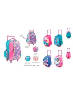 Mochila 16 C/carro Fantasia Nena Mod. Surt. 28044/17351/17355/17359/17363 Tar02