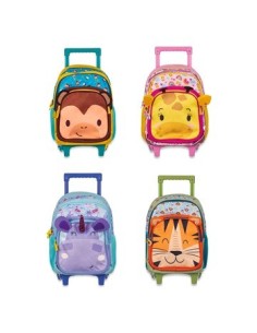 Mochila 16 C/carro Animales Jungla 5582-5583/5584/5585 Csl01