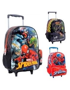 Mochila 16 V C/carro Personaje Spiderman -jurasic 77110-38212-11717   Wab02