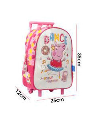 Mochila 12 C/carro 1 Bols. Peppa Pig Dance Pvc 55200 Wab02