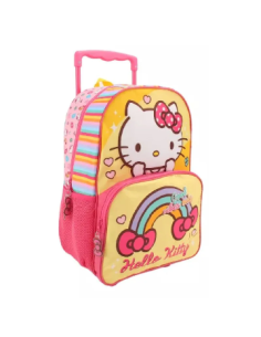 Mochila 16 C/ Carro Hello Kitty Mod. Surt. 88120/88127/88113 Wab02