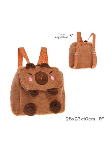 Mochila 27x27cm Capibara Peluche 53818 Tar02