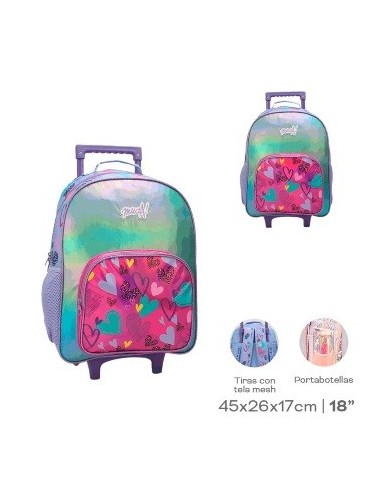 Mochila 18 C/carro Fantasia Nena Muaa Mod. Surt.28052/28054/28056/28057 Tar02
