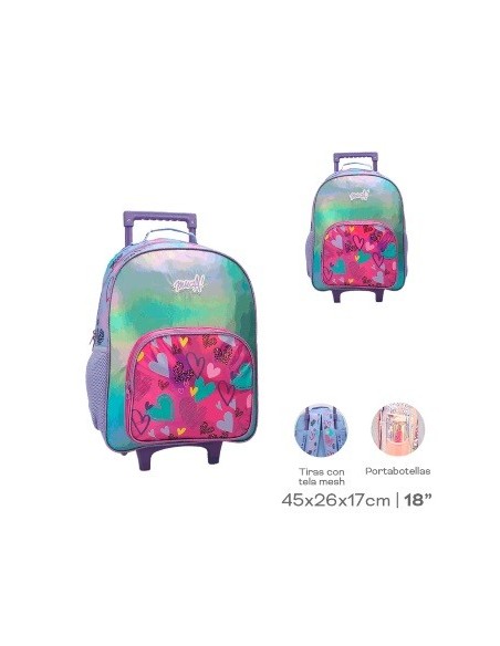 Mochila 18 C/carro Fantasia Nena Muaa Mod. Surt.28052/28054/28056/28057 Tar02