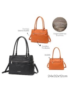 Cartera 3 Cierres Trendy Cuero Color 21917 Tar02