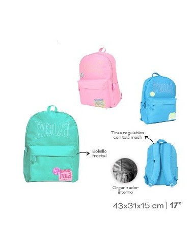 Mochila Everlast Colores C/bols Delantero 28839 28840 Tar02