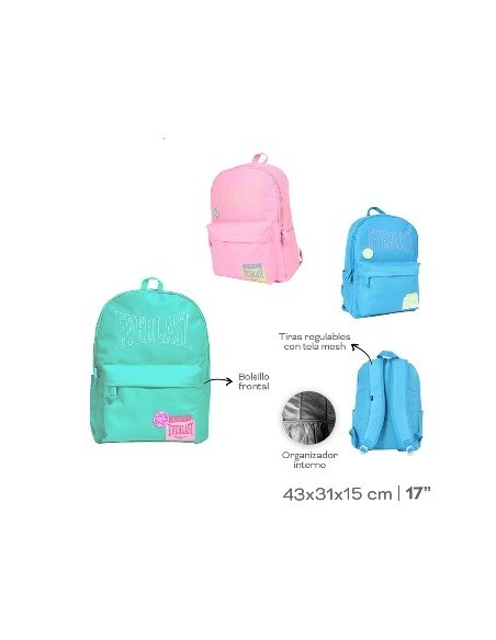 Mochila Everlast Colores C/bols Delantero 28839 28840 Tar02
