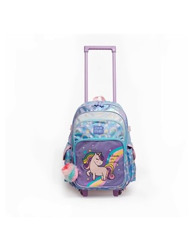 Mochila Carro Zaphir Estampa Unicornio C/luces Y Llavero Mc0014z Jav01