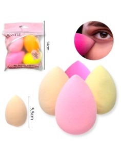 Esponja X4 Facial Colores P/ Maquillaje Bolsa By000096 Ps01