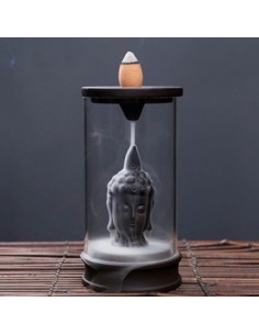 Cascada Humo Sobre Cabeza Buda Tubo Vidrio 12.7cm 652i Ilum01