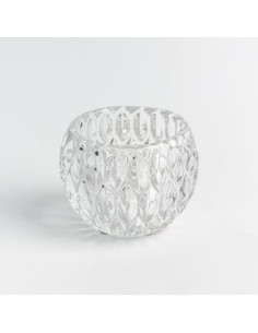 Candelabro 8cm Vidrio Labrado D4164 Dec01