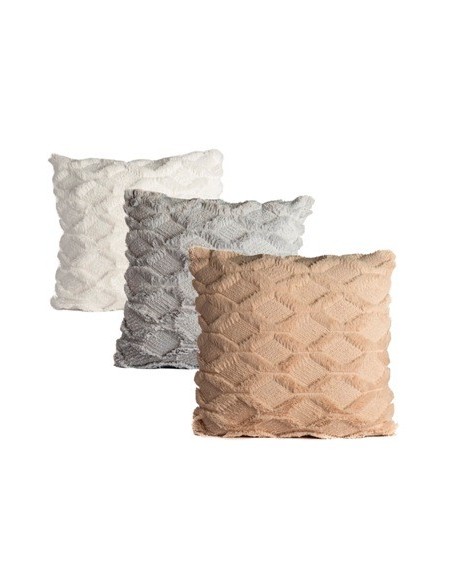 Funda Almohadon 43x43cm Peluda C/rombos-raya F0205/f0131vd F0152/f0206be/f0206g Mf01 Ra23186 Rey03 (b200)