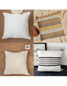 Funda Almohadon 40x40cm Amalia Crudo/aihnoa Plata/donata Maiz/amanda Crudo 8430105/1330190/1730109/8330105 Pri02