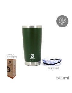 Vaso Termico 600ml Acero Color C/tapa Antiderrame Caja Discovery 14009-14010-14011 Tar02 (m) (p)
