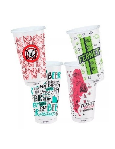 Vaso 750ml Plast. Fernet/duff/argentina/dreams 6197 Cli01 3011 Art05