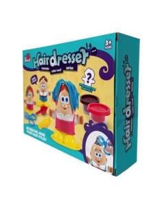 Masa Peluqueria C/4 Potes + 2 Munecos + Accesorios  En Caja 24x18cm Ju0116 5838-60 Pri02