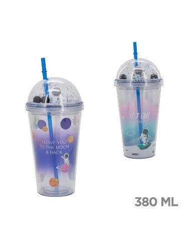 Vaso 450ml C/sorbete  Astronauta C/tapa 14787 Tar02