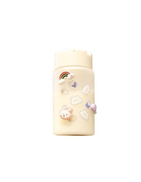 Botella 380ml Vidrio C/tapa Plast. Dis. Ositos  Ee-33189