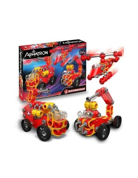 Armatron 3 En 1 Bomberos 91pzas 01-0768 Dim05