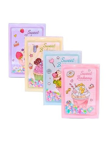 Libreta A5 80hj Pvc C/confetti Unicornio/helado/dino/cupcakes/ 25774/26717/a-623-a-354/26715-26718 Col01 (f)