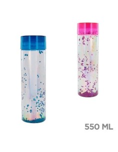 Botella  550ml C/glitter Tapa A Rosca Trendy 14781 Tar02